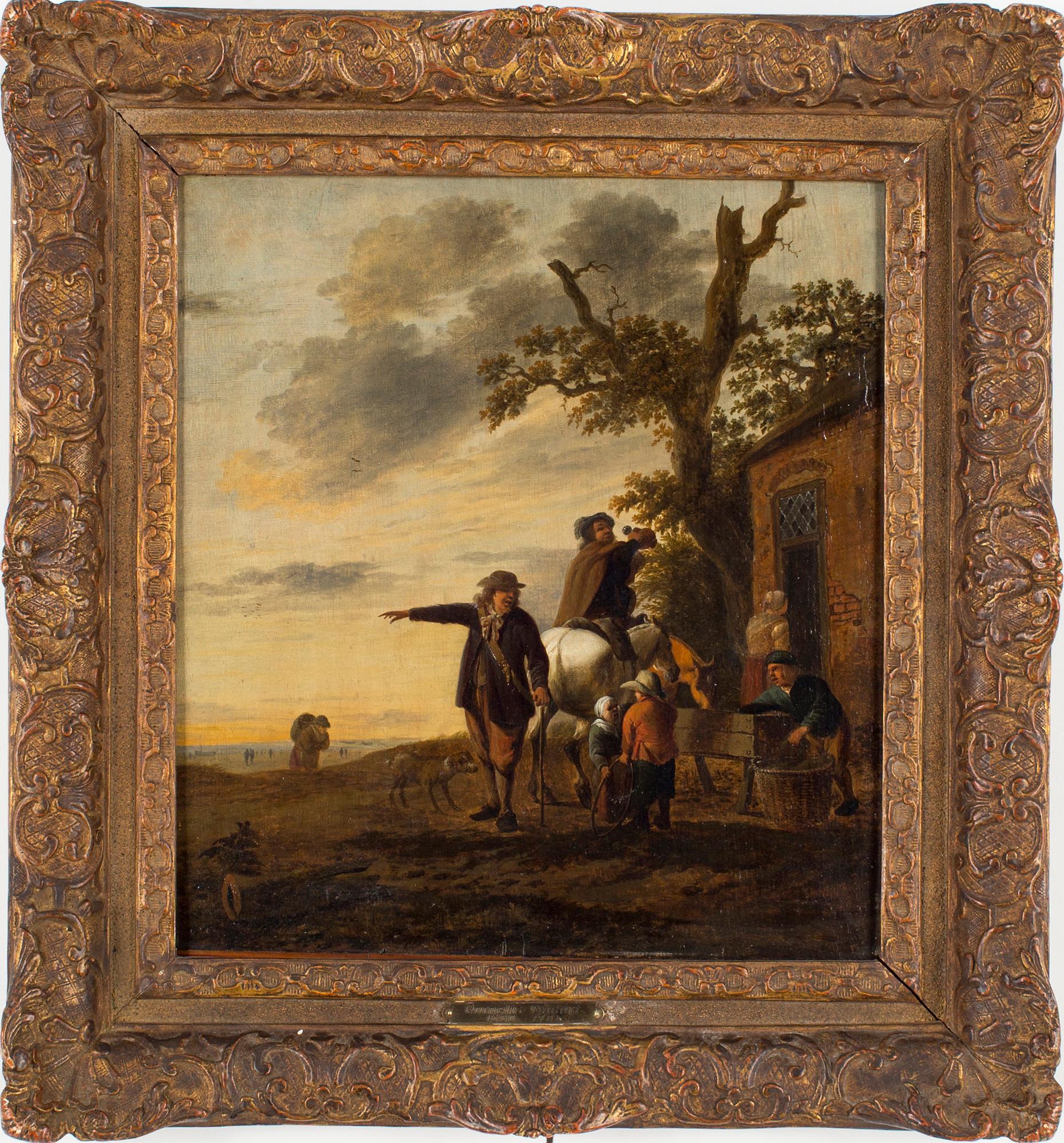 CORNELIS DUSART , tillskriven. Olja på pannå.