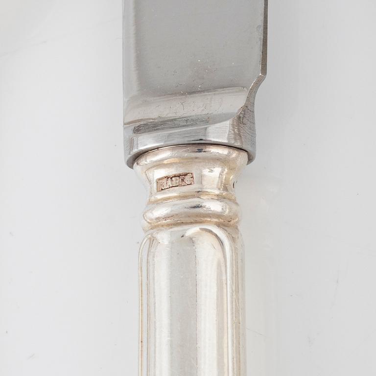 Cutlery set, pieces, silver, "Svensk rund", GAB, Eskilstuna, 1974-1975.