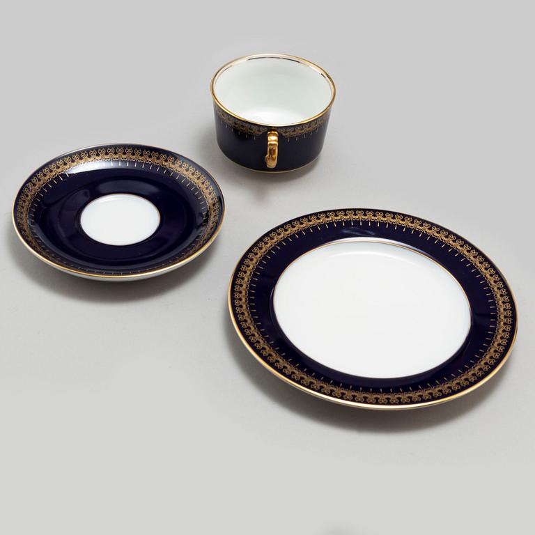 A part dinner and coffee 'Romanov' service, Golden Collection, late 20th century (51 pieces), with 17 cutlery pieces.