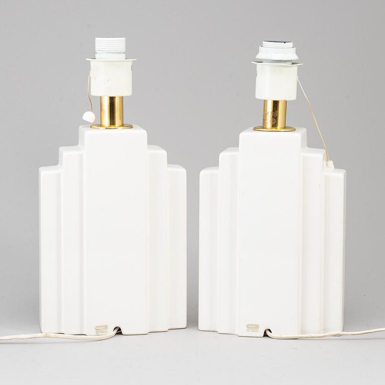 A pair of late 20th Cenutry table lights from Boréns.