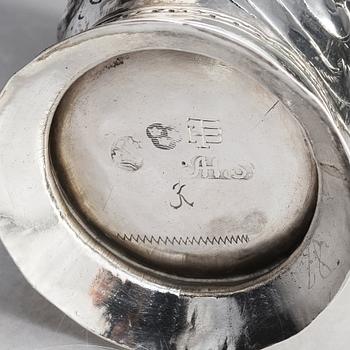 A Swedish parcel-gilt silver beaker, marks of Anders Hammarström, Eskilstuna 1768.