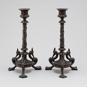 A pair of circa 1900 candlesticks.