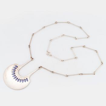 A David Andersen sterling silver and enamel necklace.