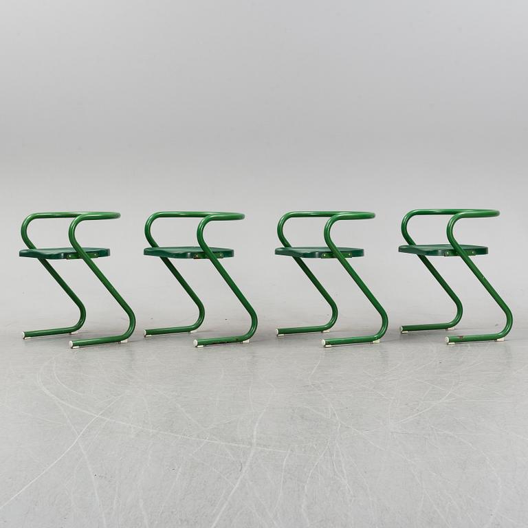 Börge Lindau & Bo Lindekrantz, stolar, 4 st, ur "S70"-serien, Lammek, 1970-tal.