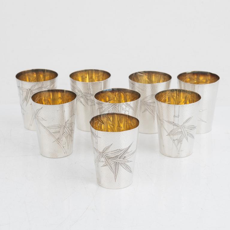 A ten-piece silver cocktail set, Yamato Bros & Co, Kobe, Japan, first half of the 20th century.