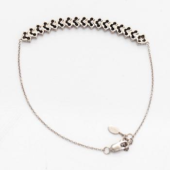 Armband, åttkantslipade diamanter, 14K vitguld.