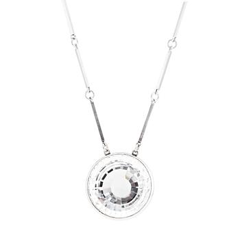 Wiwen Nilsson, hängsmycke, Lund 1965, sterling silver och bergkristall.
