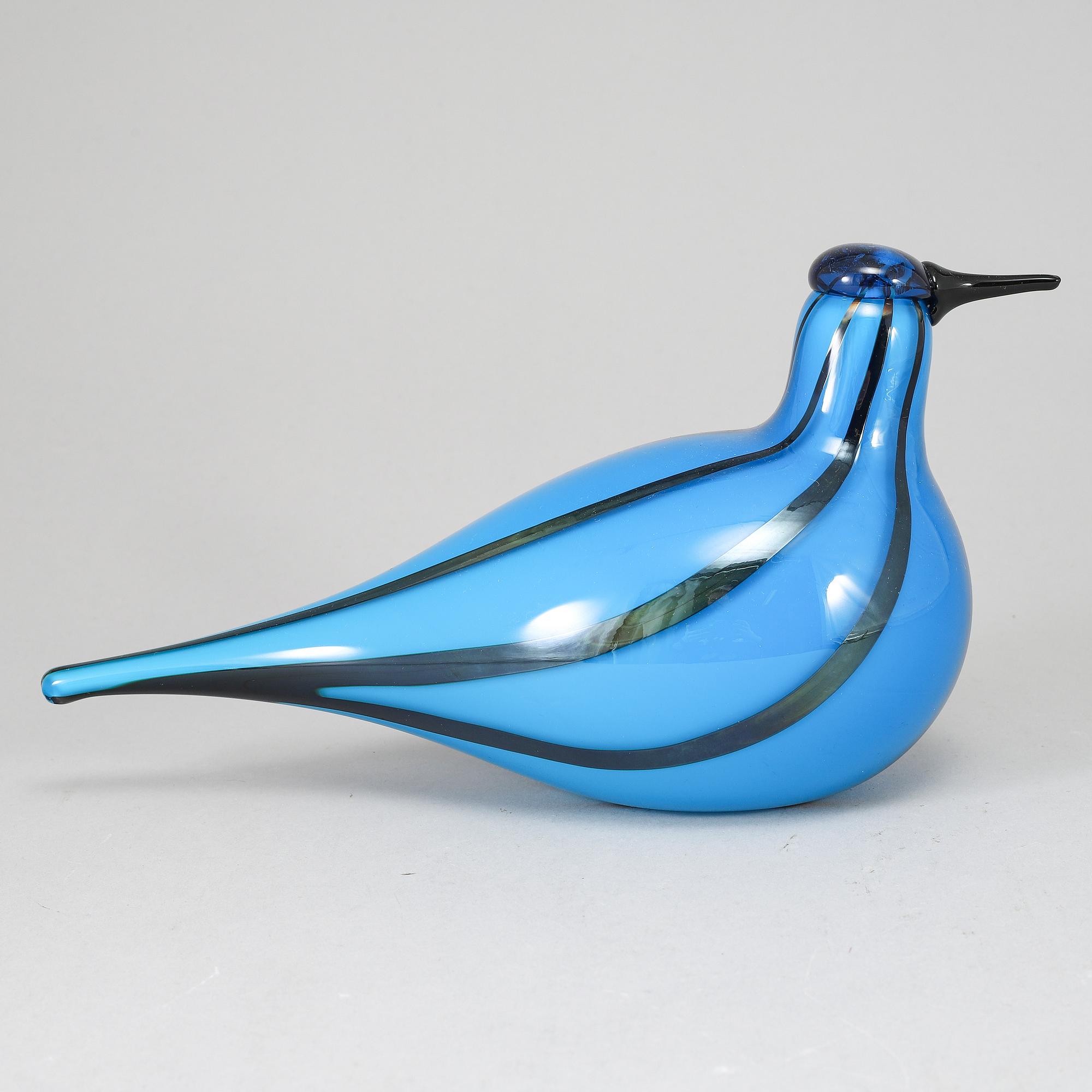 OIVA TOIKKA, glasfågel, Bulrush Curlew (Taivaanvuohi) 2004–2008, signerad O. Toikka Nuutajärvi.