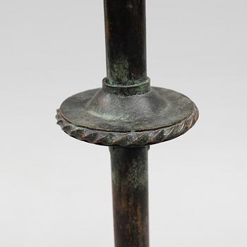 GOLVLAMPA, brons, art déco, 1900-talets första hälft.