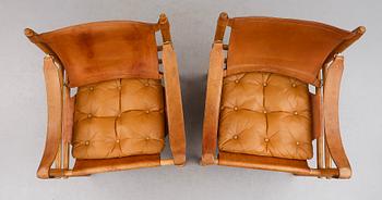 FÅTÖLJER, 1 par, "Sirocco", Arne Norell, 1900-talets andra hälft.