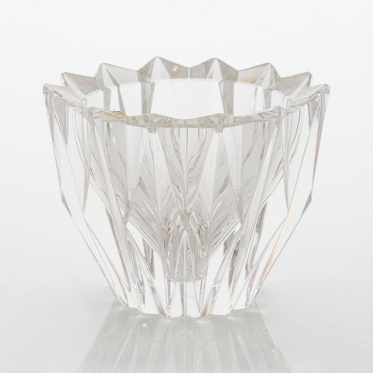 Aimo Okkolin, skål, "Näckros", signerad Aimo Okkolin Riihimäen Lasi Oy.