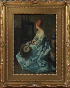BELA HOESE, olja på pannå, sign. o dat. 1876.