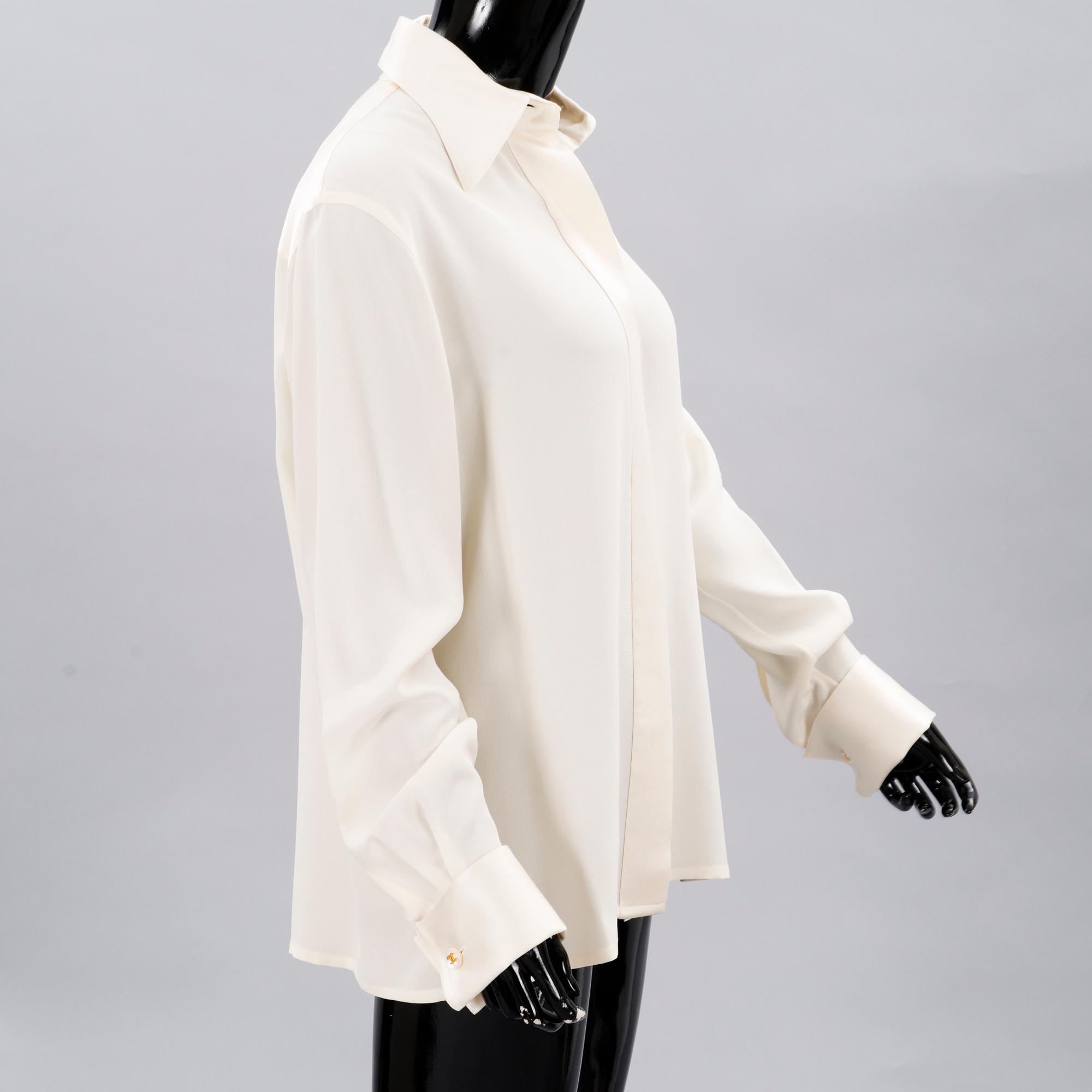 CHANEL, Three Vintage Silk Blouses.