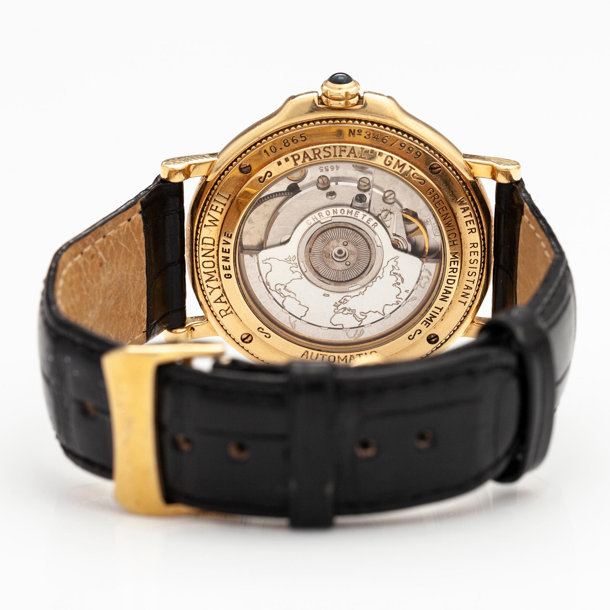 RAYMOND WEIL, Parsifal GMT, wristwatch, 39 mm.