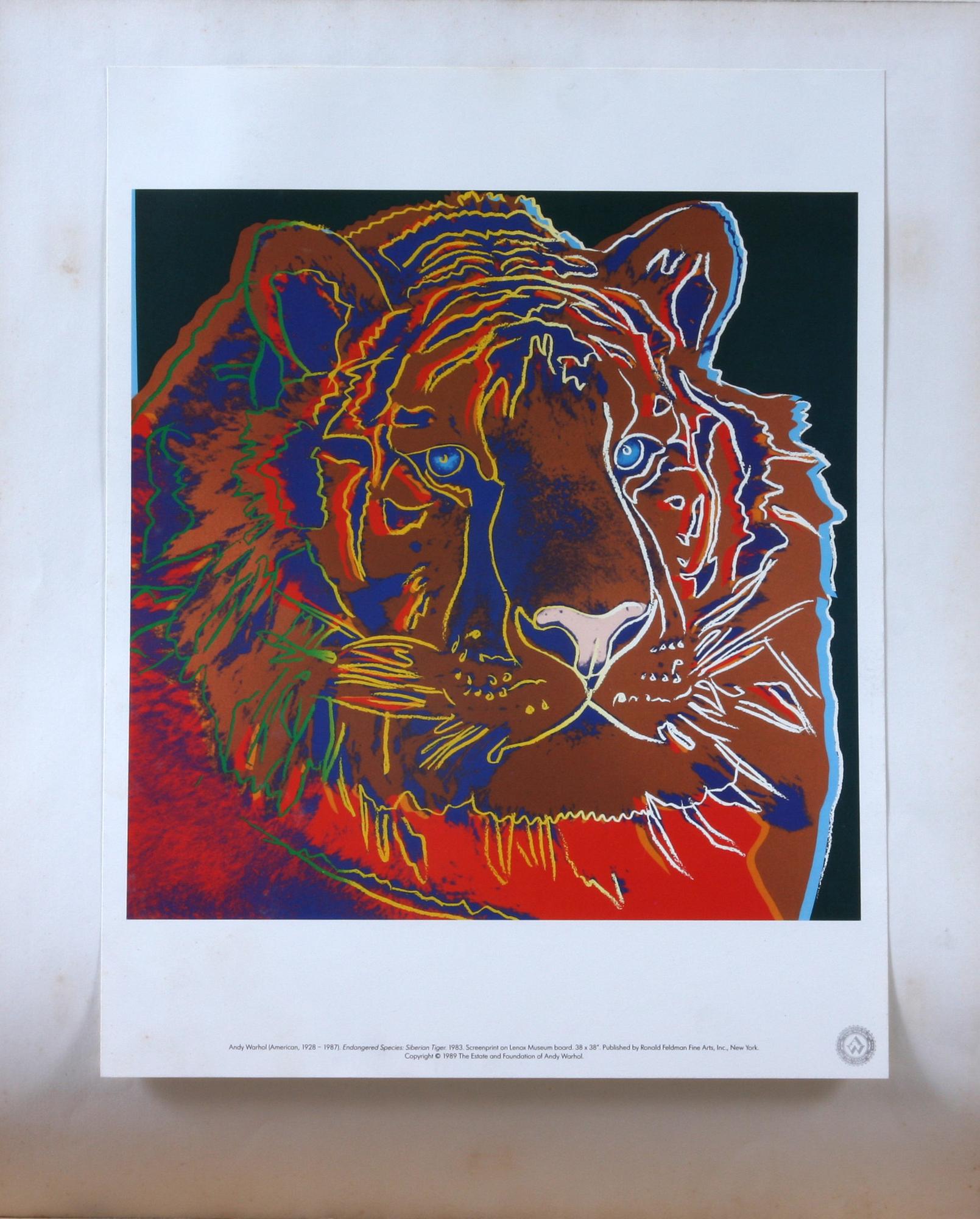 ANDY WARHOL, tryck, 6 st, "Endangered Species", 1983.