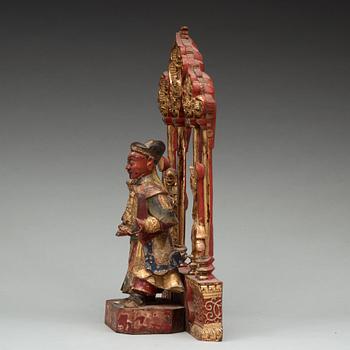 A Chinese sculpture group, Qing dynasty, 19th Century.