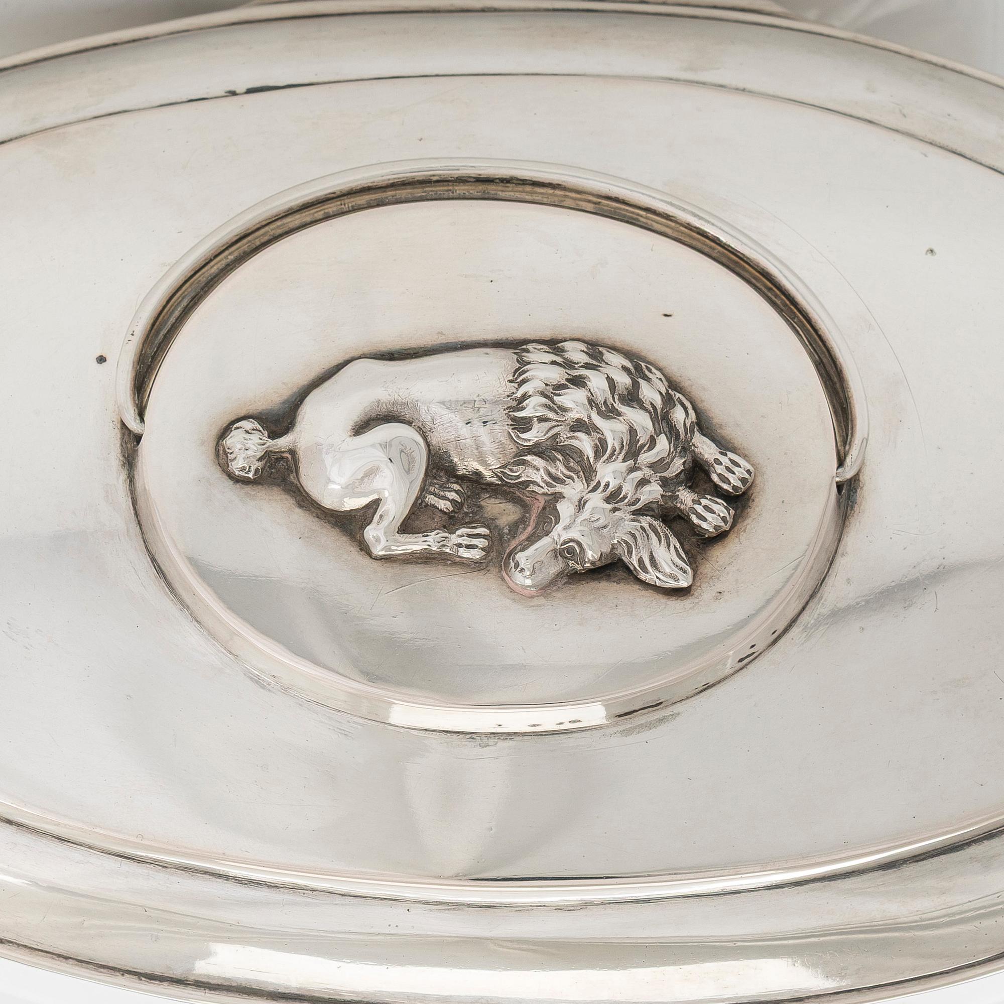 Johan Petter Grönvall, sockerskrin, silver, Stockholm, sannolikt kring 1820. Empir.