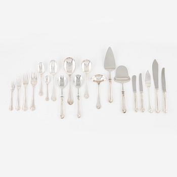 A Swedish Silver Cutlery, model 'Sachsisk',  mark of Mema, Eskilstuna, some 1997 (139 pieces).