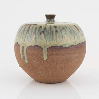 A Japanese earthenware vase,  20th century.