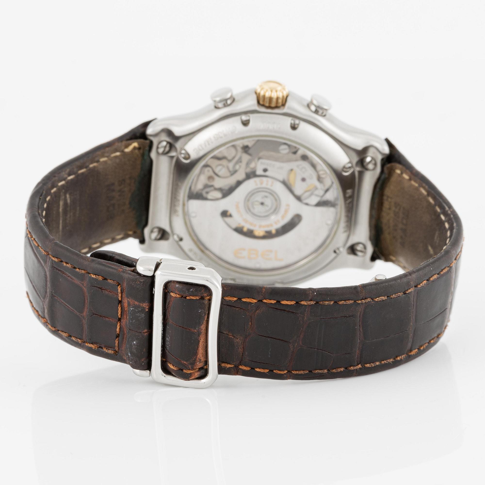 Ebel, 1911, kronograf, wristwatch, 40 mm.
