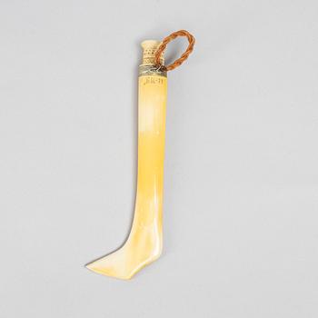 Sixten Lindberg, a reindeer horn knife, signed.