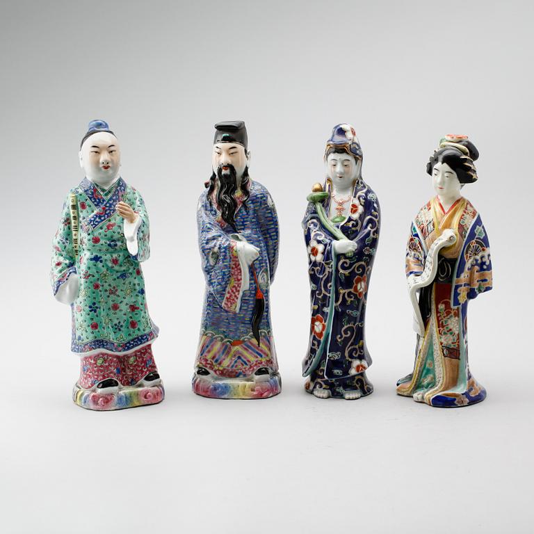 FIGURER, 4 st, ostindiska, 1900-tal.