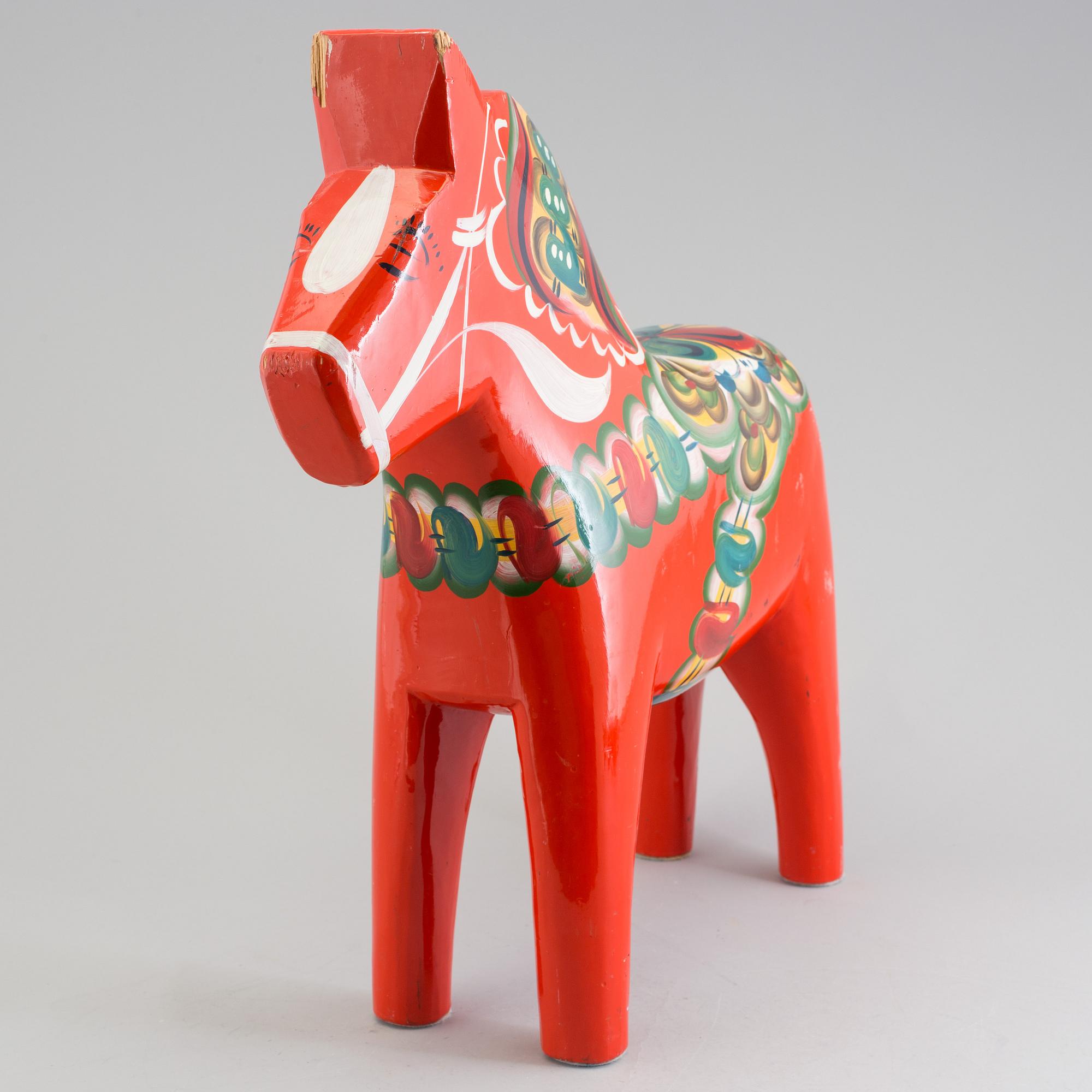 DALAHÄST, bemålat trä, 1900-talets fjärde kvartal.