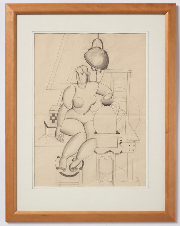 Siri Meyer, signed Siri Meyer and dated -25. Pencil on paper.