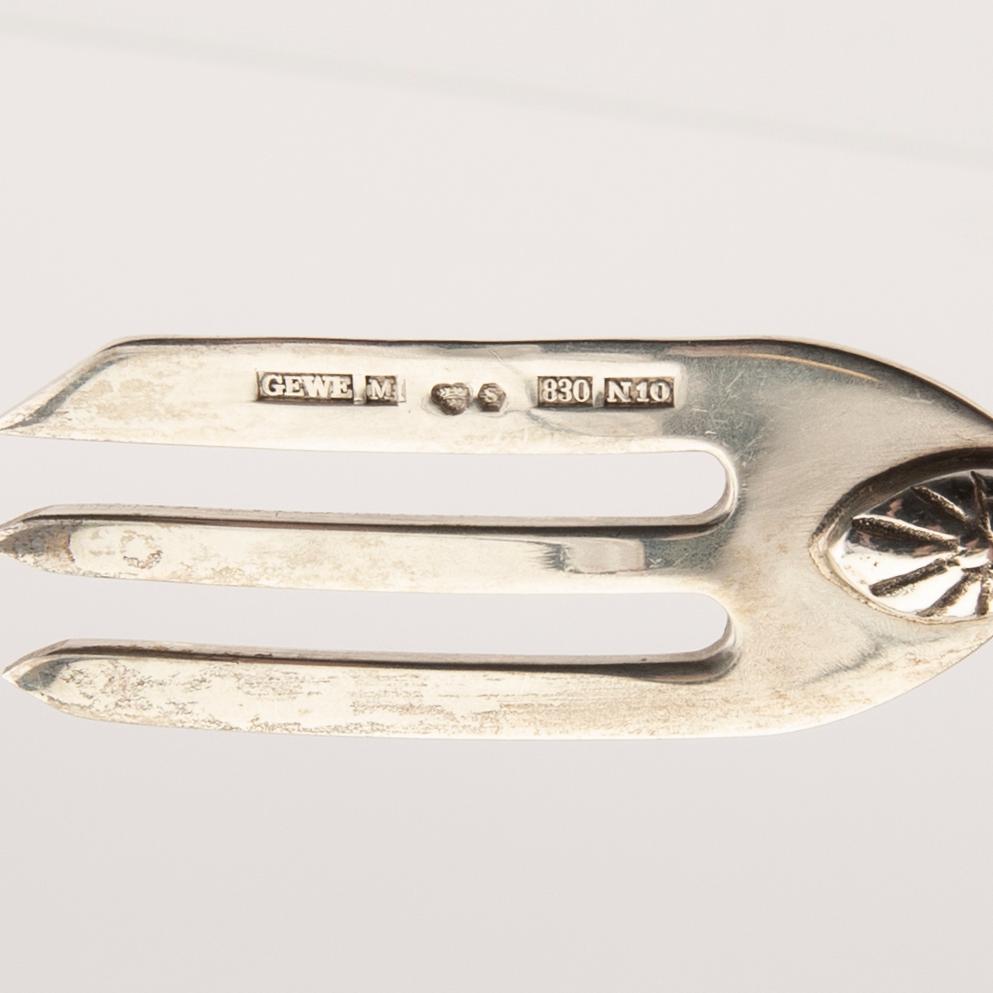 A set of 23 pcs silver cutlery by Gewe Malmö 1962-1987.
