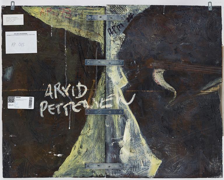 Arvid Pettersen, acrylic on wood, signed verso.