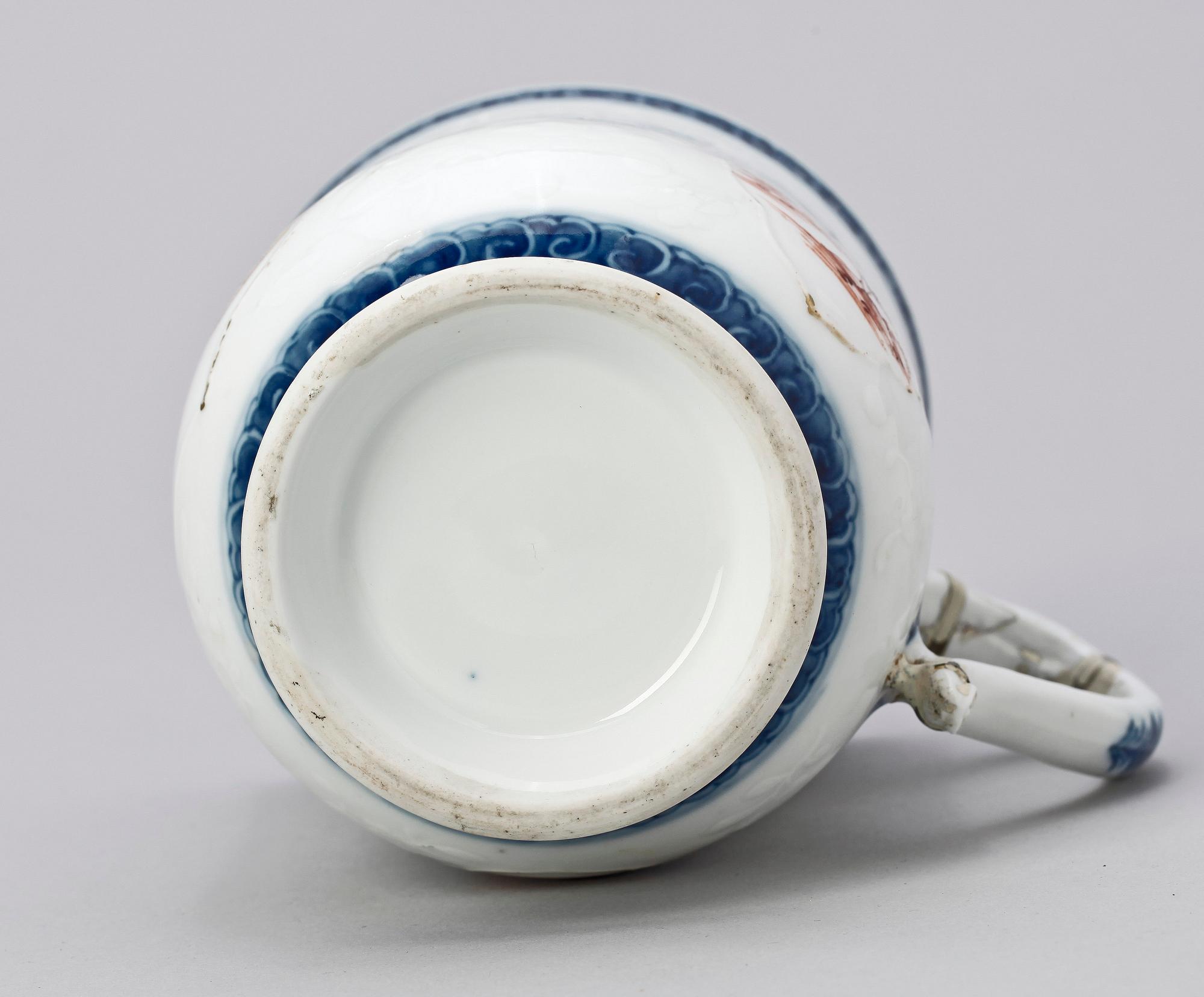 PARTI PORSLIN, 5 delar, Kina, bla 1700-tal.