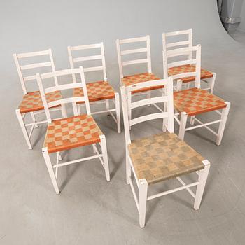 Chairs, 7 pieces, Gemla Diö, mid-20th century.