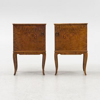A pair of bedside tables, 1920's-30's.