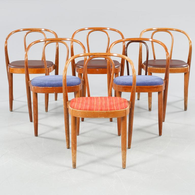 Six chairs by Jack Ränge called "Rotunda Nr 898" from the 1950s.