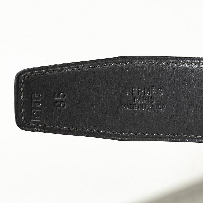 Hermès, Belt, 2 pieces with a buckle.