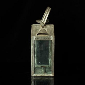 An 18th century tinplate lantern.