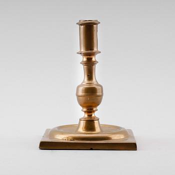 LJUSSTAKE, mässing, barock, 1700-tal.