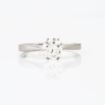 A 0.81 cts brilliant cut diamond ring by Ceson, Göteborg, 1948.