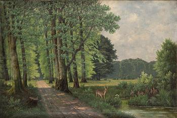 WILHELM FERDINAND LEISNER, two, oil on canvas, signed and dated 89.
