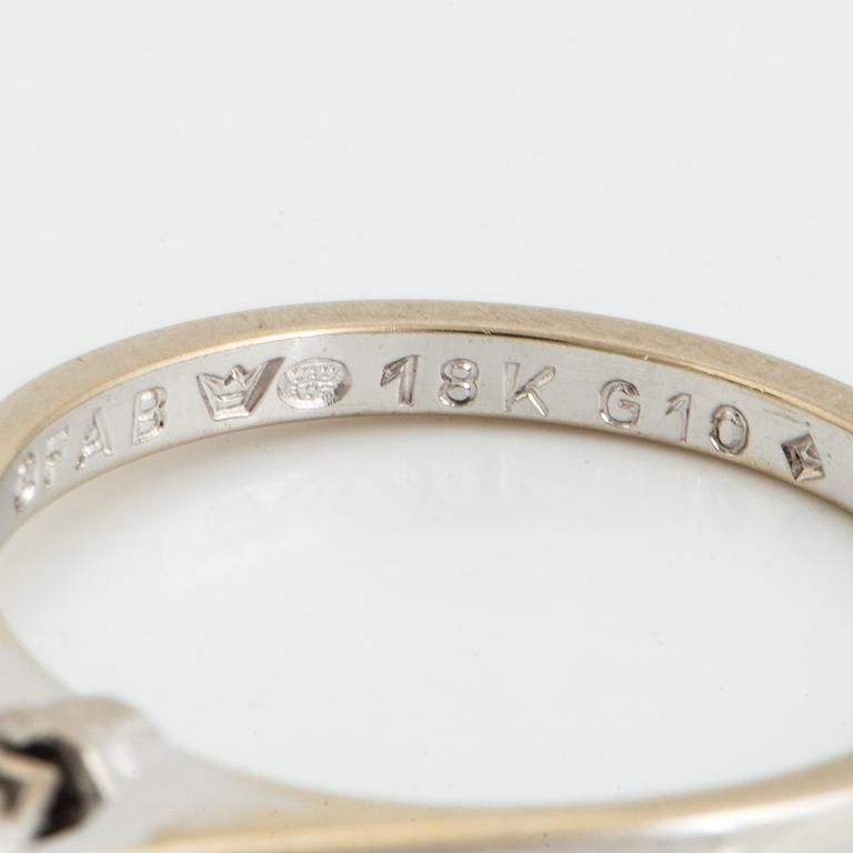RING, med briljantslipad diamant 0.22 ct enligt gravyr.