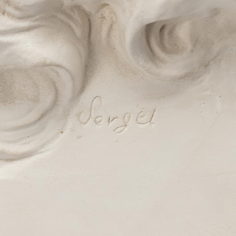Johan Tobias Sergel, after, late 20th century, portrait medallion. "Gustaf III" (1746-1792).