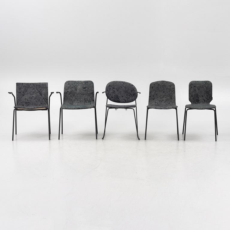 Claesson Koivisto Rune, ten different chairs upholstered with the fabric "Metropolis", 21st century.