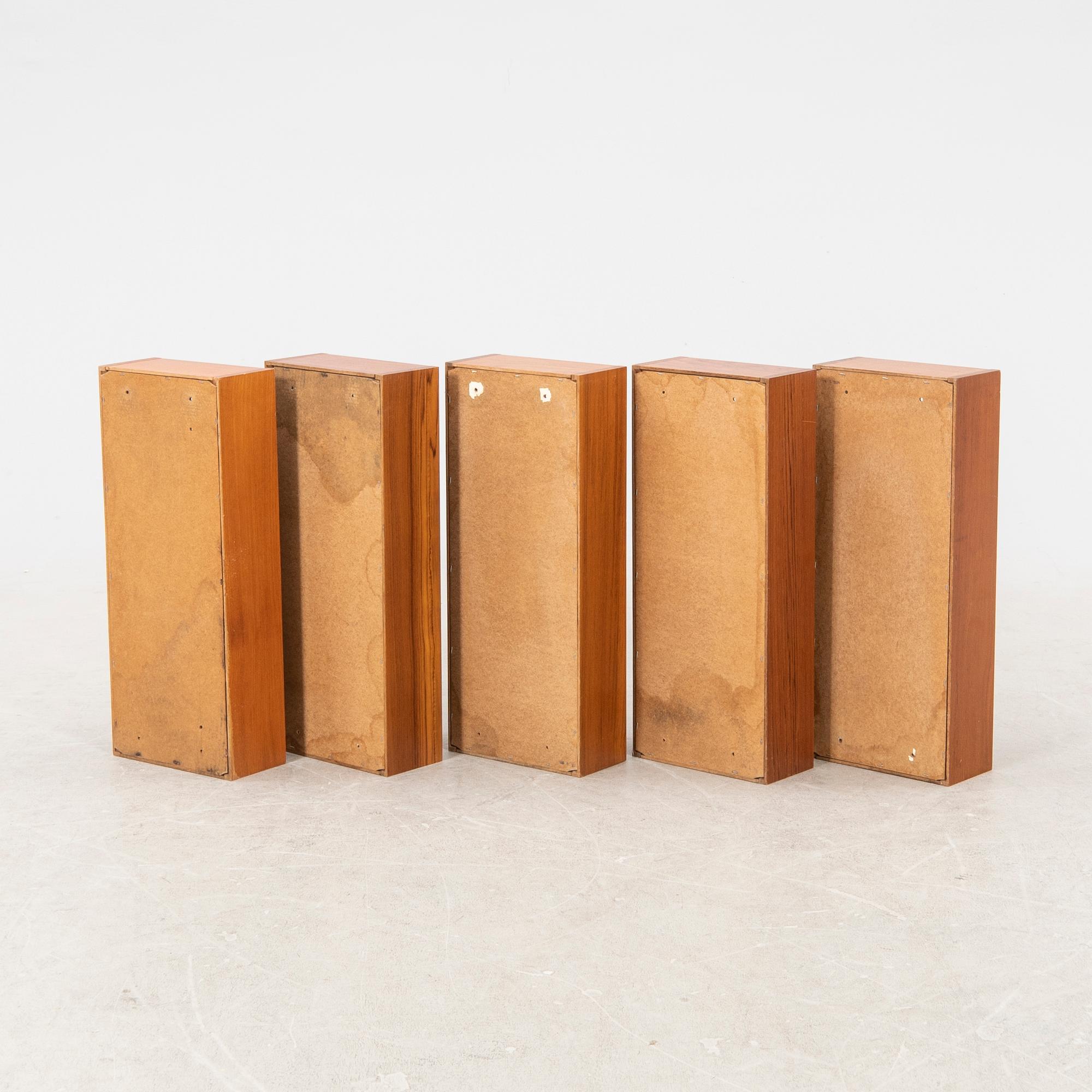 Vägghyllor 5 st Hafa 1900-talets andra hälft.