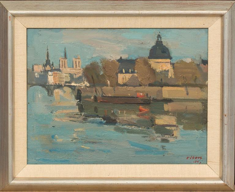 OVE OLSON, signed painting -64.