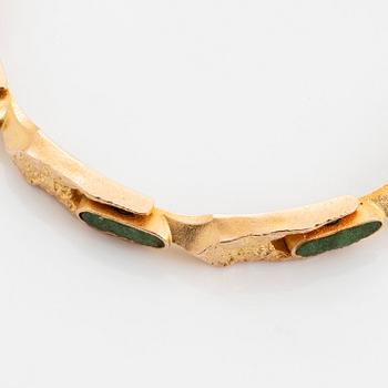 A 14K gold and zoisite Lapponia bracelet "Namban".