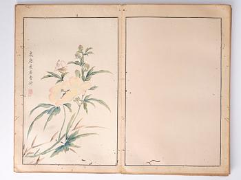 An album with 15 paintings, Qing dynasty (1644-1912). Signed Cao Qi.