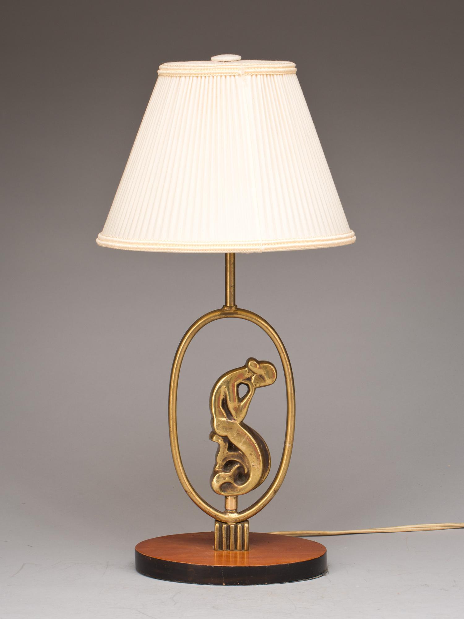 BORDSLAMPA, art deco, 1900-talets första hälft/mitt.