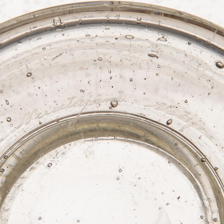 KAJ FRANCK Four Sargasso Glass Items, signed Nuutajärvi Notsjö.