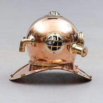 DYKARHJÄLM, kopia efter "U.S Navy Diving Helmet Mark V. Morse Diving Equipment Co Inc. Boston Mass, 1900-/2000-tal.