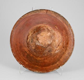 SKÅL, lergods, allmoge, dat 1854.